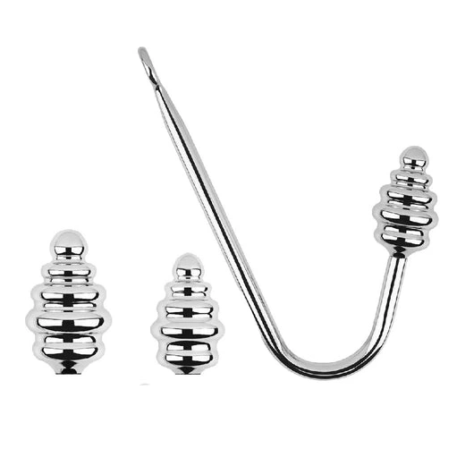 Anal Screw-in Set Ribbed GreatBenefit 8826 Hook 0805